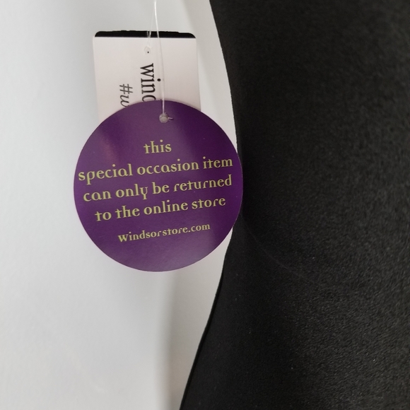 Windsor Kate Formal Crede Black Midi Dress Size S - Picture 5 of 10